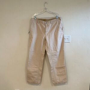 5/$40 Columbia 6 Pocket Gusseted Heavy Duty beige cargo Jeans Mens Size 36X32